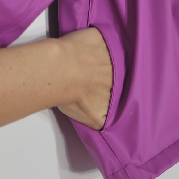 Kamik Kid's Purple Pockets Lightweight & Water-Resistant Hooded Rain Coat Size 2 - Picture 7 of 13